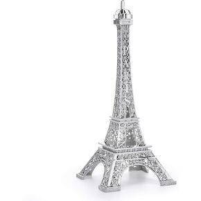 Eiffel Tower Statue Decor, 7 Inch Alloy Metal Collectible Figurine Replica Souvenir Room, Paris Eiffel Tower Party Decoration Table Stand Holder Gift for Cake Topper in Kuwait