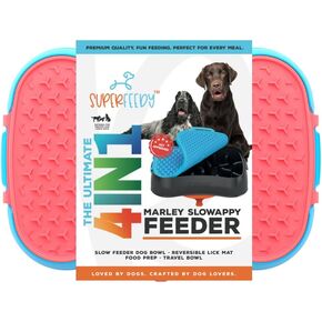 Slow Feeder Dog Bowls & Lick Mat - 4-in-1 Dog Puzzle Feeder - Food-Grade Silicone - Large Slow Feeder Bowl 10 Cup Capacity - Dog Feeding Station for Fast Eaters - Travel Dog Bowl & Storage Solution in Saudi Arabia