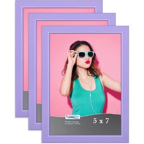 Icona Bay 4x6 Picture Frames (Green, 3 Pack), Colored Solid Wood Scandinavian Style Frames for Photo, Pizzazz Collection in Kuwait