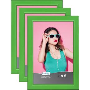 إطارات صور Icona Bay مقاس 5x7 (أحمر، 3 عبوات)، إطارات خشبية صلبة ملونة على الطراز الاسكندنافي للصور، مجموعة Pizzazz in Kuwait