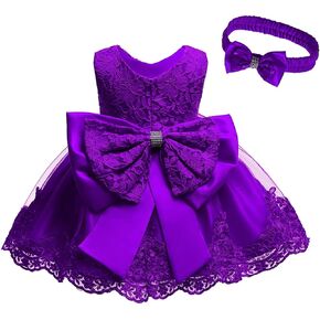 KISSOURBABY Toddler Baby Girls Embroideries Baptism Dresses Christening Special Occasions Gown for Baby Girl with Headwear in Saudi Arabia