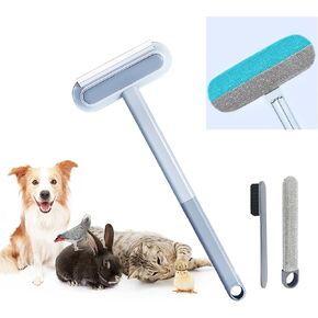 Linzdvay Pet Hair Remover Brush Reusable Cat and Dog Hair Remover Portable Professional Animal Hair Remover Tool for Furniture Couch Clothes in Kuwait