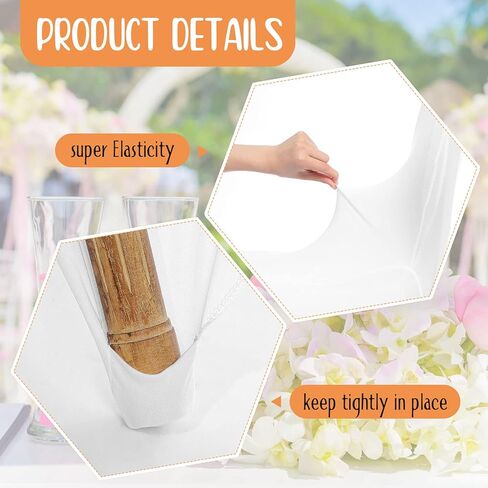 Moukeren Spandex Folding Chair Covers Stretch Chair Slipcovers Polyester Fitted Seat Covers for Wedding, Banquet, Celebration, Holidays,Dining Room, Living Room(White,12 Pcs) in Kuwait