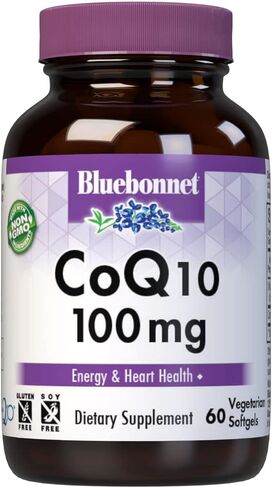 كبسولات هلامية نباتية من BlueBonnet CoQ-10، 100 مجم، 60 قطعة in Kuwait