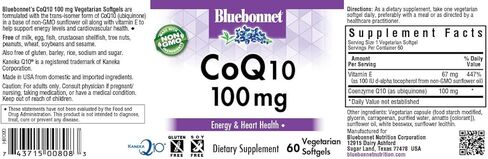 كبسولات هلامية نباتية من BlueBonnet CoQ-10، 100 مجم، 60 قطعة in Kuwait