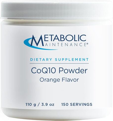 Metabolic Maintenance CoQ10 Powder - 100 Milligrams Optimal Absorption, Energy + Cardiovascular Support, Orange Flavor (100 Grams, 150 Servings) in Kuwait