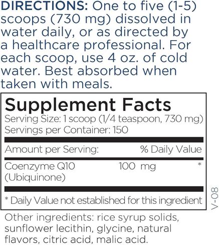 Metabolic Maintenance CoQ10 Powder - 100 Milligrams Optimal Absorption, Energy + Cardiovascular Support, Orange Flavor (100 Grams, 150 Servings) in Kuwait