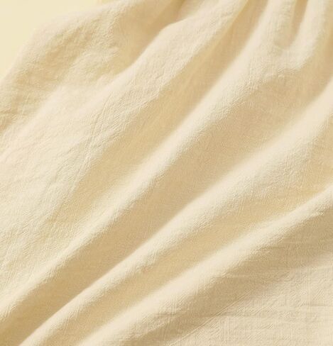 TIMOGG Toddler Baby Girl Cotton Linen Summer Ruffle Sleeveless Dress Decoration Back Button Down Kids Beach Dresses in Kuwait