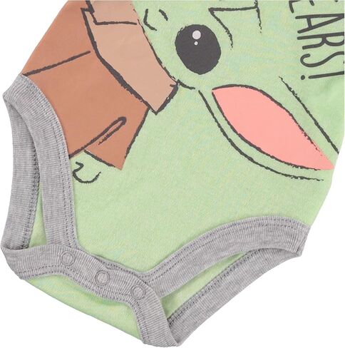 STAR WARS Baby Yoda Boys' 3 Piece Short Sleeve Bodysuit Pull-on Pants and Accessory in Saudi Arabia