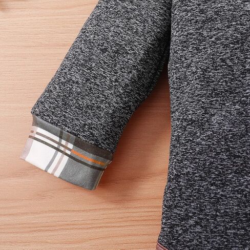 ملابس XFGLCK لحديثي الولادة للأولاد للخريف والشتاء بأكمام طويلة رومبير + مجموعة سراويل منقوشة بدلة رياضية in Kuwait