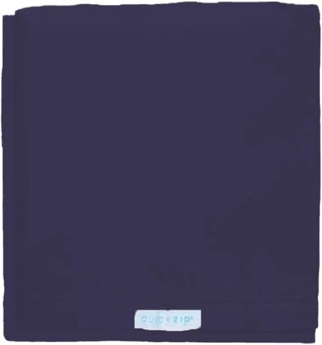 ملاءة سرير أطفال QuickZip بسحاب إضافي (قاعدة ملفوفة SecureFit غير متضمنة) - ملاءات سرير أطفال أسرع وأكثر أمانًا وأسهل - رمادي منقط 100% قطن - تناسب جميع مراتب سرير الأطفال القياسية in Kuwait