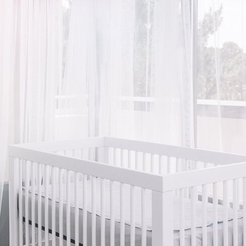 ملاءة سرير أطفال QuickZip بسحاب إضافي (قاعدة ملفوفة SecureFit غير متضمنة) - ملاءات سرير أطفال أسرع وأكثر أمانًا وأسهل - رمادي منقط 100% قطن - تناسب جميع مراتب سرير الأطفال القياسية in Kuwait