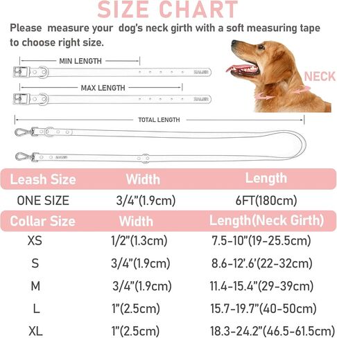 ZALER Dog Collar and Leash Set, Waterproof Adjustable Stinkproof Pet Collars Leashes for Large, Medium Small Dogs, 6FT Dog Leash with Airtag Dog Collar Holder and Dog Poop Bag Holder (L, Purple) in Kuwait