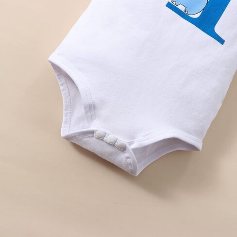 Baby Boy First Birthday Clothes Infant Bow Tie Romper Bodysuit Suspender Pant 3Pcs Gentleman Suit Cake Smash Outfits in Kuwait