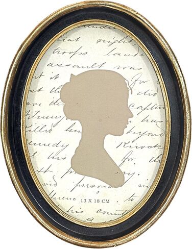 AELS 4x4 Inch Vintage Picture Frame, Elegant Antique Photo Frames with Glass Front, Photo Display, Tabletop Wall Hanging, Gift Ideas, Black Round with Gold Trim in Saudi Arabia