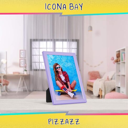 إطارات صور Icona Bay مقاس 5x7 (أحمر، 3 عبوات)، إطارات خشبية صلبة ملونة على الطراز الاسكندنافي للصور، مجموعة Pizzazz in Kuwait