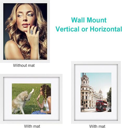 إطارات صور RR ROUND RICH DESIGN مصنوعة من الخشب الصلب مقاس 11x14 وعرض 5PK مقاس 8x10 مع حصيرة أو 11x14 بدون إطار صورة مثبت على الحائط باللون الأسود in Kuwait