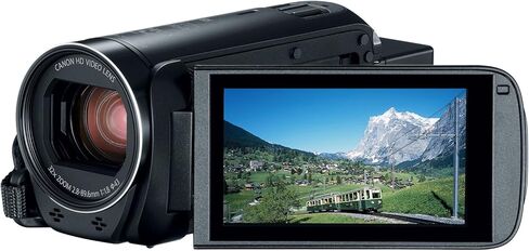 كاميرا فيديو Canon VIXIA HF R80 عالية الدقة مع تكبير متقدم 57x، فيديو 1080P، شاشة لمس 3 بوصة ومعالج صور DIGIC DV 4 - أسود (تم تجديده معتمد) in Kuwait