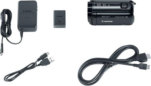 كاميرا فيديو Canon VIXIA HF R80 عالية الدقة مع تكبير متقدم 57x، فيديو 1080P، شاشة لمس 3 بوصة ومعالج صور DIGIC DV 4 - أسود (تم تجديده معتمد) in Kuwait