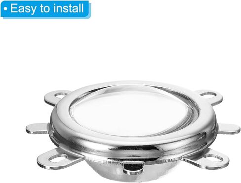 طقم زجاج بصري لعدسة LED مقاس 44 مم من PATIKIL، مُصادم عاكس محدب 90 درجة مع حامل حامل ثابت لتركيز رقاقة ضوء COB LED عالية الطاقة 10 وات in Kuwait