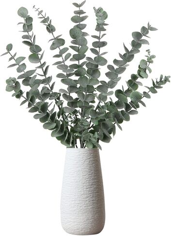 Faux Eucalyptus Stems 30" Long Artificial Greenery Stems Fake Eucalyptus Decor for Wedding Centerpiece Flower Bouquet Floral Arrangement Farmhouse Home Decoration in Kuwait