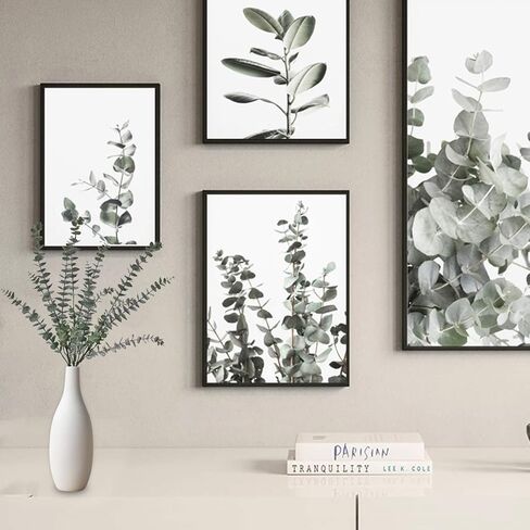 Faux Eucalyptus Stems 30" Long Artificial Greenery Stems Fake Eucalyptus Decor for Wedding Centerpiece Flower Bouquet Floral Arrangement Farmhouse Home Decoration in Kuwait