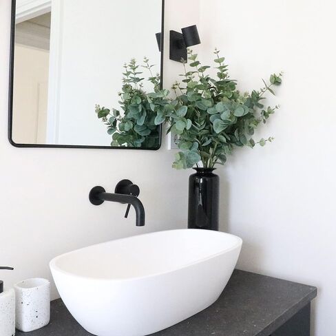 Faux Eucalyptus Stems 30" Long Artificial Greenery Stems Fake Eucalyptus Decor for Wedding Centerpiece Flower Bouquet Floral Arrangement Farmhouse Home Decoration in Kuwait