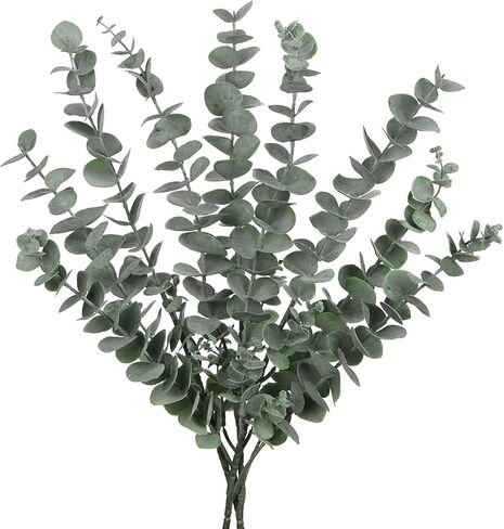 Faux Eucalyptus Stems 30" Long Artificial Greenery Stems Fake Eucalyptus Decor for Wedding Centerpiece Flower Bouquet Floral Arrangement Farmhouse Home Decoration in Kuwait