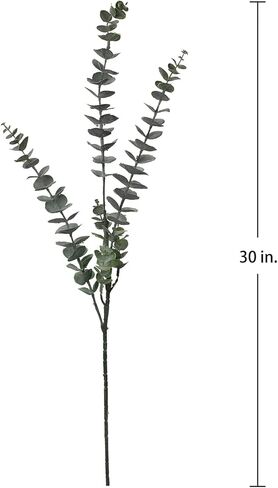 Faux Eucalyptus Stems 30" Long Artificial Greenery Stems Fake Eucalyptus Decor for Wedding Centerpiece Flower Bouquet Floral Arrangement Farmhouse Home Decoration in Kuwait