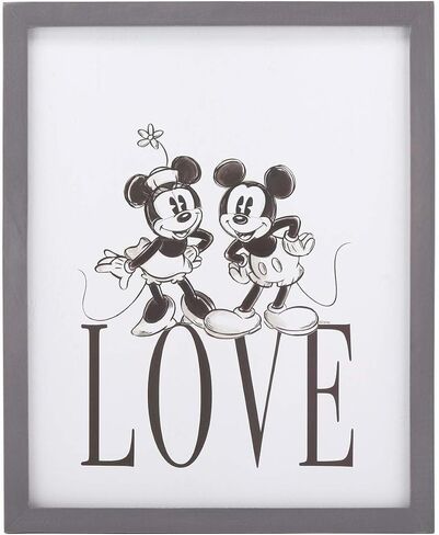 Disney Mickey Mouse Do the Impossible Framed Wood Wall Decor | Fun Mickey Wall Art for Bedroom or Office in Kuwait