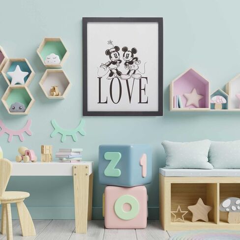 Disney Mickey Mouse Do the Impossible Framed Wood Wall Decor | Fun Mickey Wall Art for Bedroom or Office in Kuwait