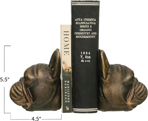 Creative Co-Op Resin Antique Bronze Dog, Set of 2 Bookends in Kuwait