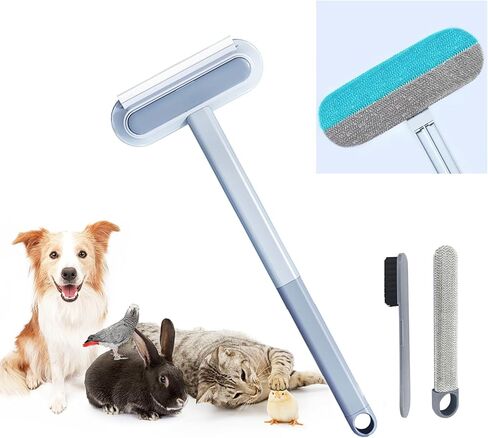 Linzdvay Pet Hair Remover Brush Reusable Cat and Dog Hair Remover Portable Professional Animal Hair Remover Tool for Furniture Couch Clothes in Kuwait