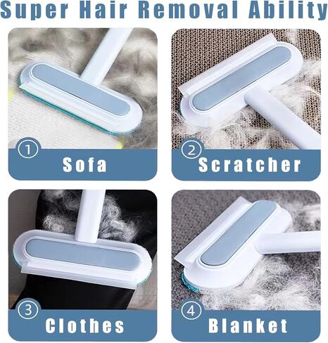 Linzdvay Pet Hair Remover Brush Reusable Cat and Dog Hair Remover Portable Professional Animal Hair Remover Tool for Furniture Couch Clothes in Kuwait