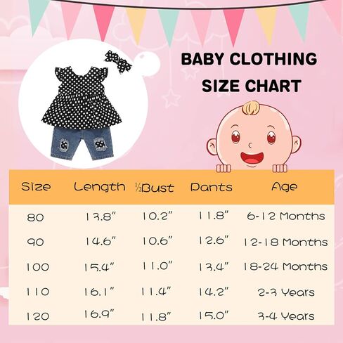 طقم عصابات رأس أزرق مكشكش قصير الأكمام + ملابس طفلة جينز ممزق in Kuwait