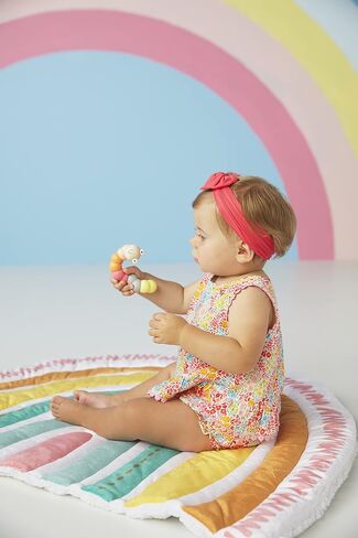 Mud Pie baby-girls Rainbow Floral Pinafore Set in Saudi Arabia