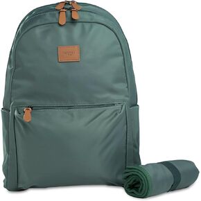Natemia Diaper Backpack - Water-Resistant Baby Diaper Bag with Pockets, Stroller Straps, and Portable Changing Pad Included