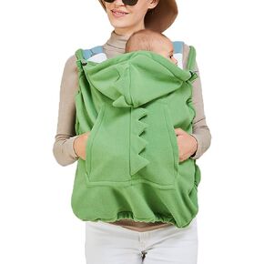 غطاء حامل الطفل، غطاء عربة الأطفال مزود بغطاء للرأس قابل للتمدد مع غطاء للرأس، عباءة أطفال دافئة مقاومة للرياح على شكل ديناصور للأم والطفل حديث الولادة والأطفال الصغار، مناسب لجميع الفصول (أخضر) in Kuwait