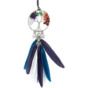 صائدة الأحلام للسيارة، صائدة الأحلام شجرة الحياة، ملحقات مرآة الرؤية الخلفية للسيارة، زخرفة شاكرا المعلقة للسيارة، شفاء كريستال نافذة الجدار لغرفة النوم، صائدة الأحلام الصغيرة المصنوعة يدويًا in Kuwait