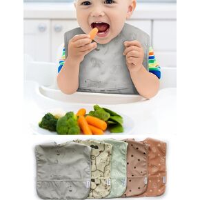 modernKIDS Sleeveless Bib for Girls and Boys | Waterproof Bib for Baby | Baby Smock for Eating | Apron Bib with Pocket in Saudi Arabia