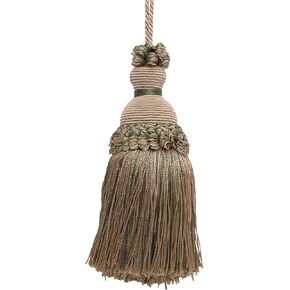 شرابة مفاتيح جميلة مصنوعة يدويًا 5 (12.5 سم)، حلقة 3 1/2 بوصة (8.5 سم)، (النمط# IKTJ) ذهبي بحري متعدد الألوان #1152 (ذهبي فاتح، ذهبي أصفر، أزرق داكن) عبوة من قطعتين in Kuwait