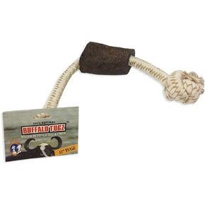 Buffalo Tugz 12 Inch Water Buffalo Horn and Rope Chew Toy and Tug Toy in Kuwait