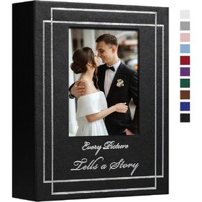 Hiwhy Photo Album 4x6 700 Photos Leather Cover Wedding Photo Albums Extra Large Capacity Picture Book with Beautiful Prints Presents for Wedding Baby Vacation Navyblue
