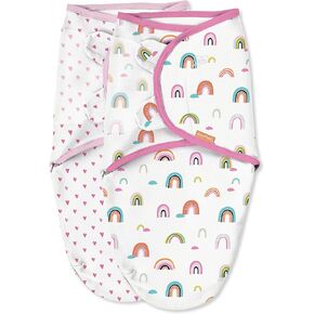 قماط عضوي أصلي من SwaddleMe، إنه لطيف على حديقة الحيوان، صغير (0-3 أشهر، 7-14 رطل، حتى 26 بوصة)، (عبوة من قطعتين)، صغير (0-3 أشهر)