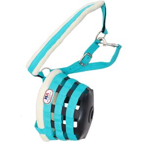 Majestic Ally Mink Fleece Padded Muzzle Halter for Horses (Black)