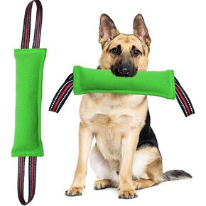 Clysoru Tug Toy for Dogs Tug of War Dog Toy with 2 Strong Red Band Handles Lasting Training Equipment Puppy to Large Dogs Interactive Toy Best for Tug of War Pull Indestructible Rope Toys