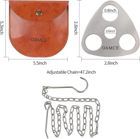 OAMCE Campfire Cooking Tripod - Stainless Steel with Adjustable Chain for Outdoor Pot Hanging and Campfire Cooking Support Plate in Kuwait