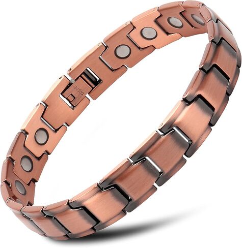 سوار نحاسي من ذا نورث رينغ للرجال يخفف التهاب المفاصل والصداع النصفي ونفق الرسغ وآلام مرفق التنس للرجال سوار من النحاس النقي قابل للتعديل in Kuwait