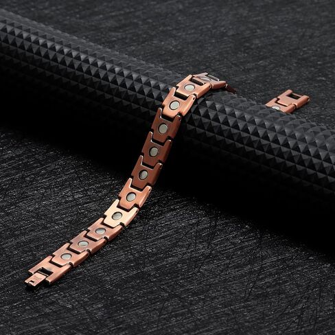 سوار نحاسي من ذا نورث رينغ للرجال يخفف التهاب المفاصل والصداع النصفي ونفق الرسغ وآلام مرفق التنس للرجال سوار من النحاس النقي قابل للتعديل in Kuwait