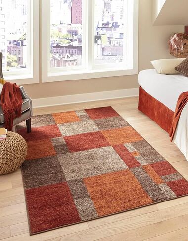 Unique Loom Autumn Collection Area Rug - Providence (2' 7" x 10' Runner, Blue Gray/ Light Brown) in Saudi Arabia